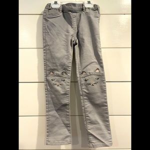 Gray cat knee pants adj  waist size 5-6 yrs old